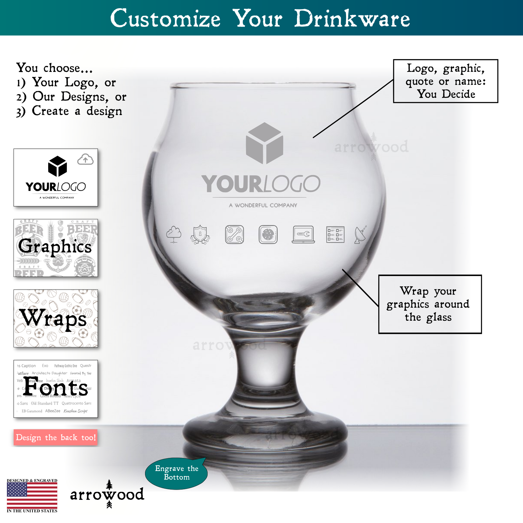 Logo Glass Corporate Give Away Custom Beer Can Glass or 