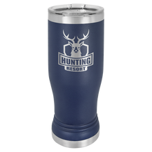 Load image into Gallery viewer, 14 oz Polar Camel Pilsner Tumbler w Clear Lid - Stainless-steel, double-wall vacuum insulation for beer &amp; other hot and cold drinks
