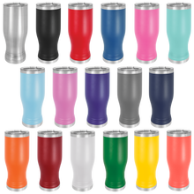 Load image into Gallery viewer, 14 oz Polar Camel Pilsner Tumbler w Clear Lid - Stainless-steel, double-wall vacuum insulation for beer &amp; other hot and cold drinks
